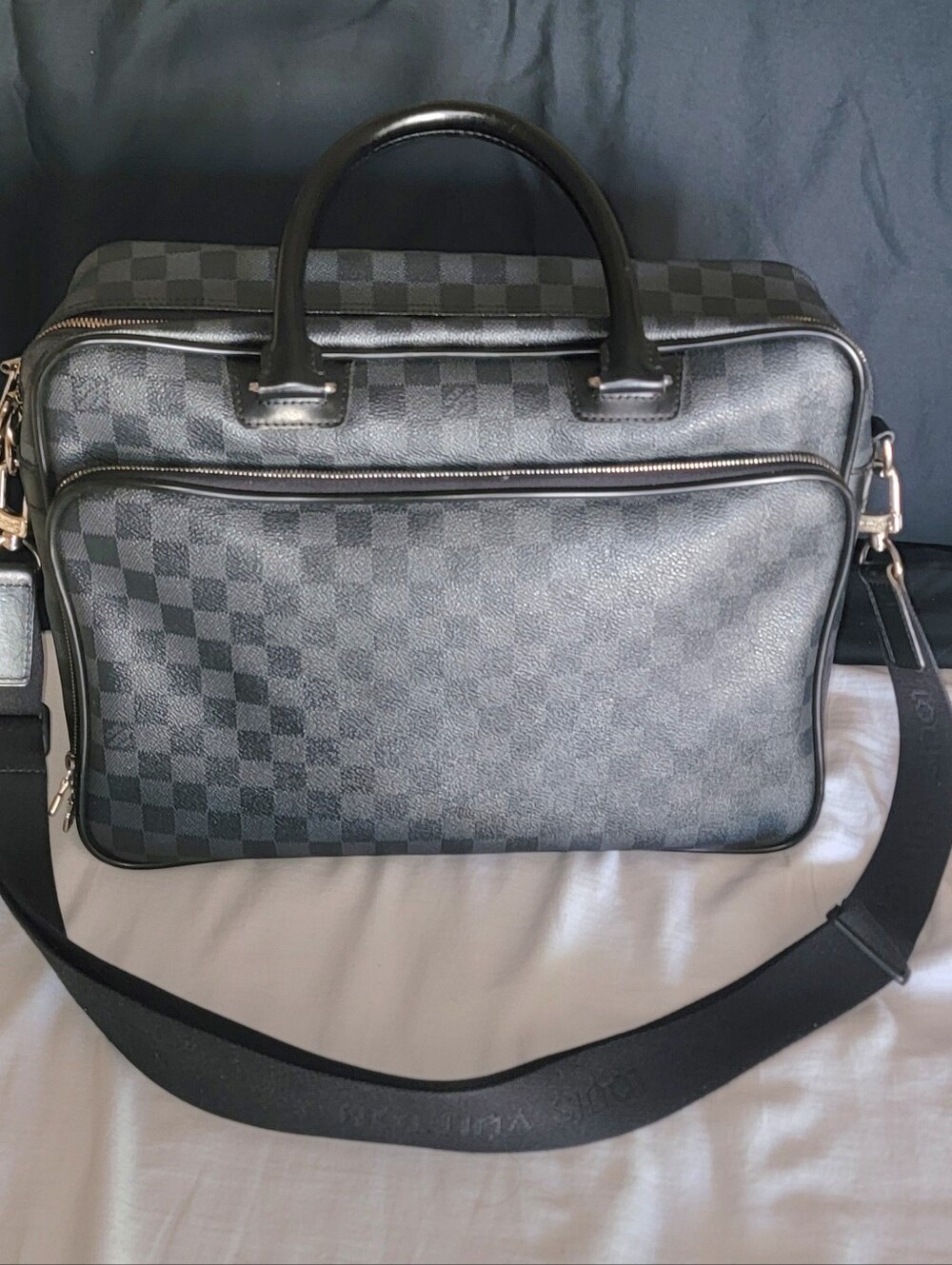 Authentic Louis Vuitton Black Checkered Men's Bag